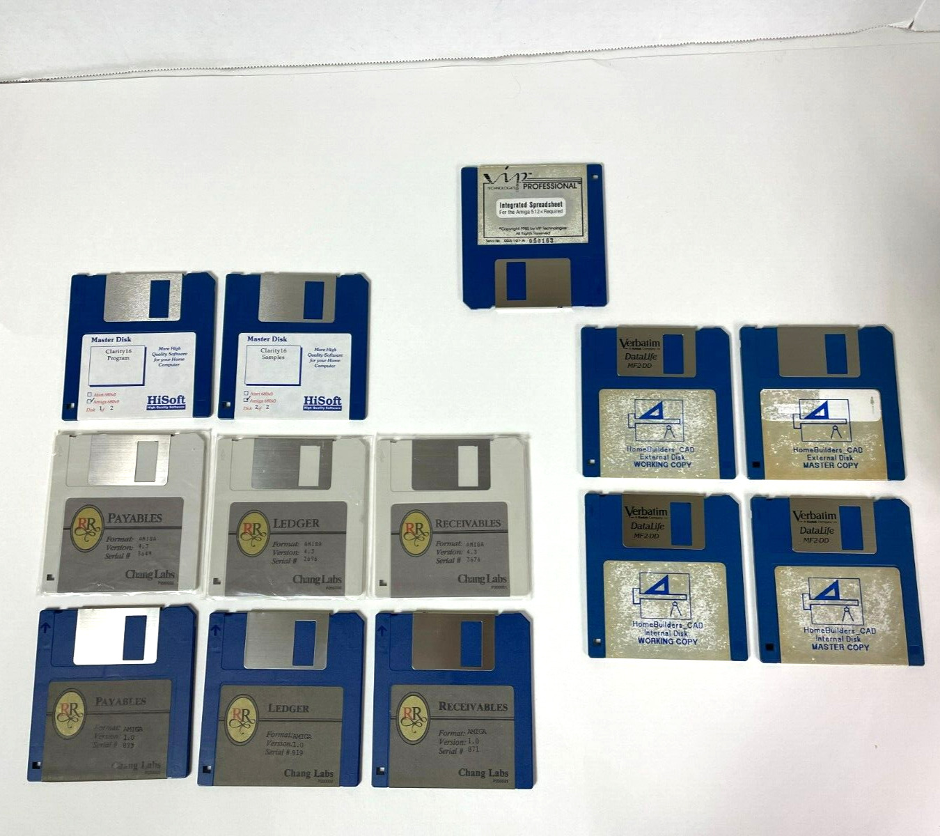 Vintage Amiga Productivity, Office, Utility Software Lot ~ 5 Programs ~ 13 Disks
