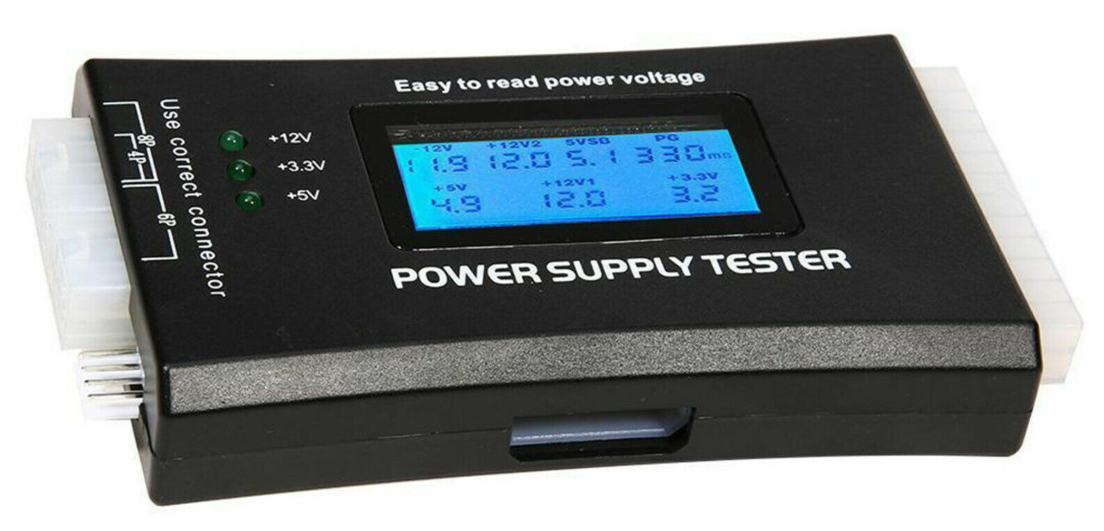 Power Supply Tester PC Computer LCD 20/24 Pin 4 PSU ATX BTX ITX SATA HDD Digital