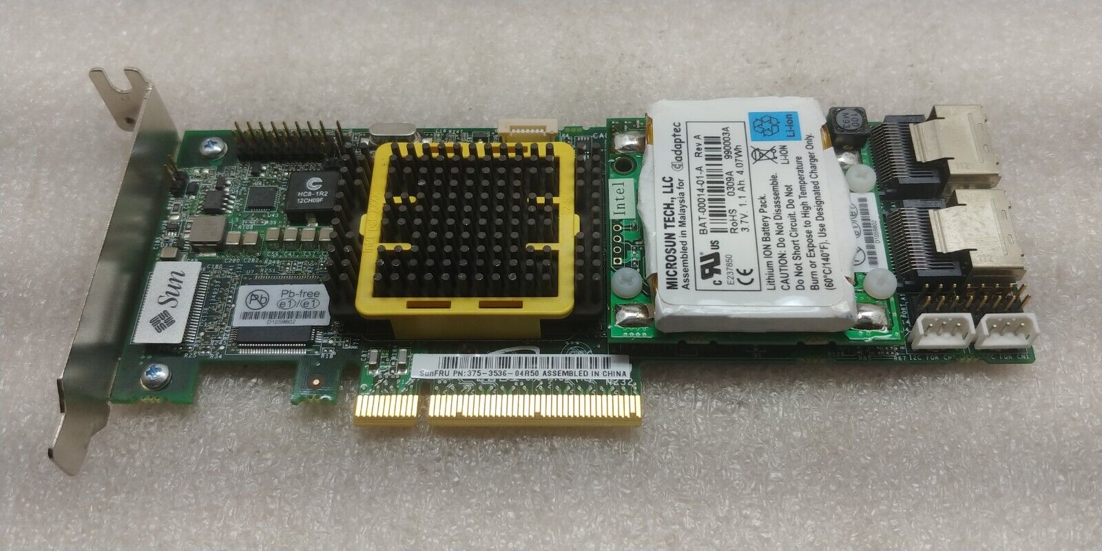 Sun 375-3536-04 R50 StorageTek 8-Port SAS PCI-E Server Raid Controller Card F SH