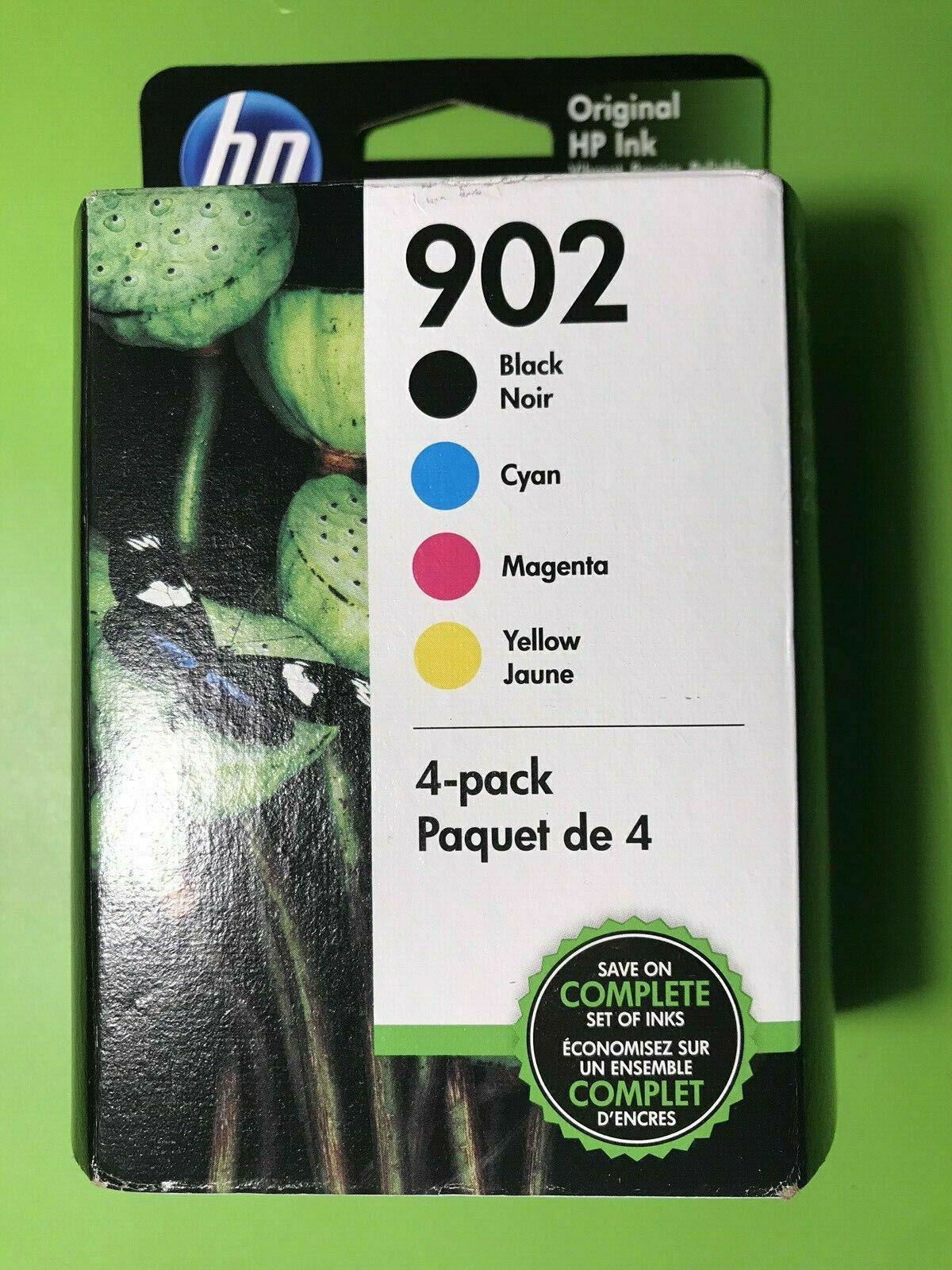 Genuine HP 902 Black/Color Ink Cartridge for HP 6968 6978 Printer-BCMY-OEM-4PK
