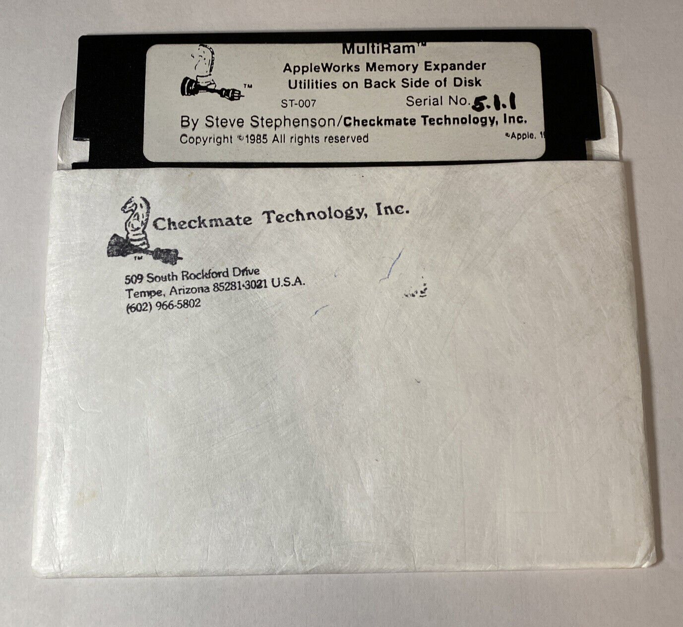 1985 AppleWorks Memory Expander MultiRam V5.1.1 Apple IIe 5.25” Floppy