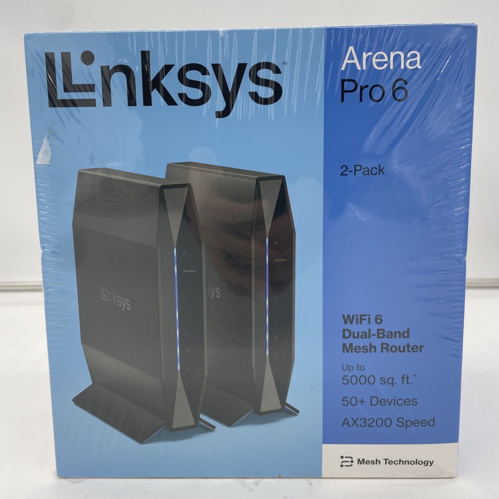 Linksys Arena Pro 6 WiFi 6 Dual Band Mesh Router 2 Pack AX3200 System Fr  5000sf