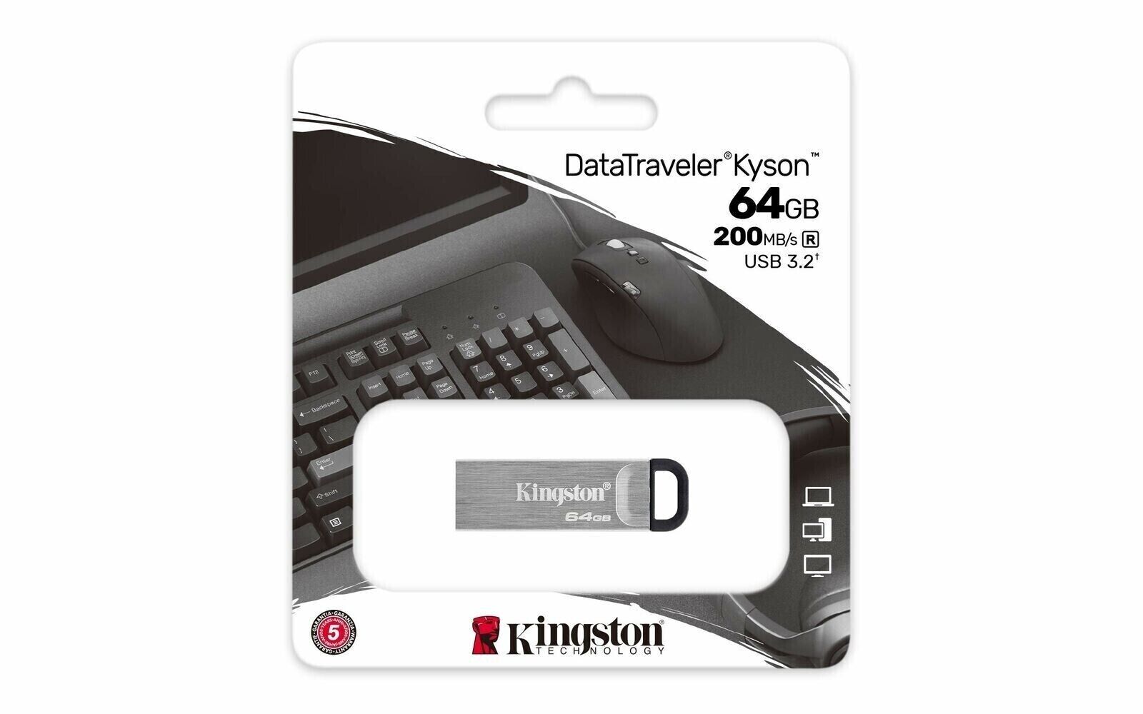 Kingston DataTraveler Kyson 64GB USB 3.2 Flash Drive
