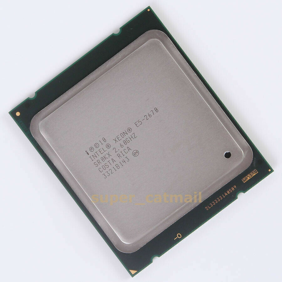 Intel Xeon Processor E5-2670 2.60 GHz CPU 8 Cores 16 Threads 20 MB 8 GT/s 115 W