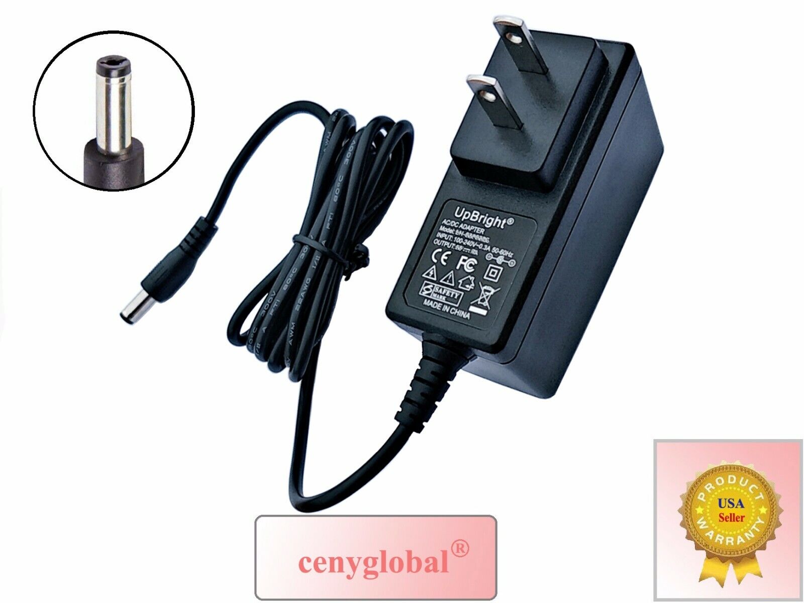 Globe AC Adapter For Moog Music TRN-01-000-0007 Moogerfooger Power Supply Cord