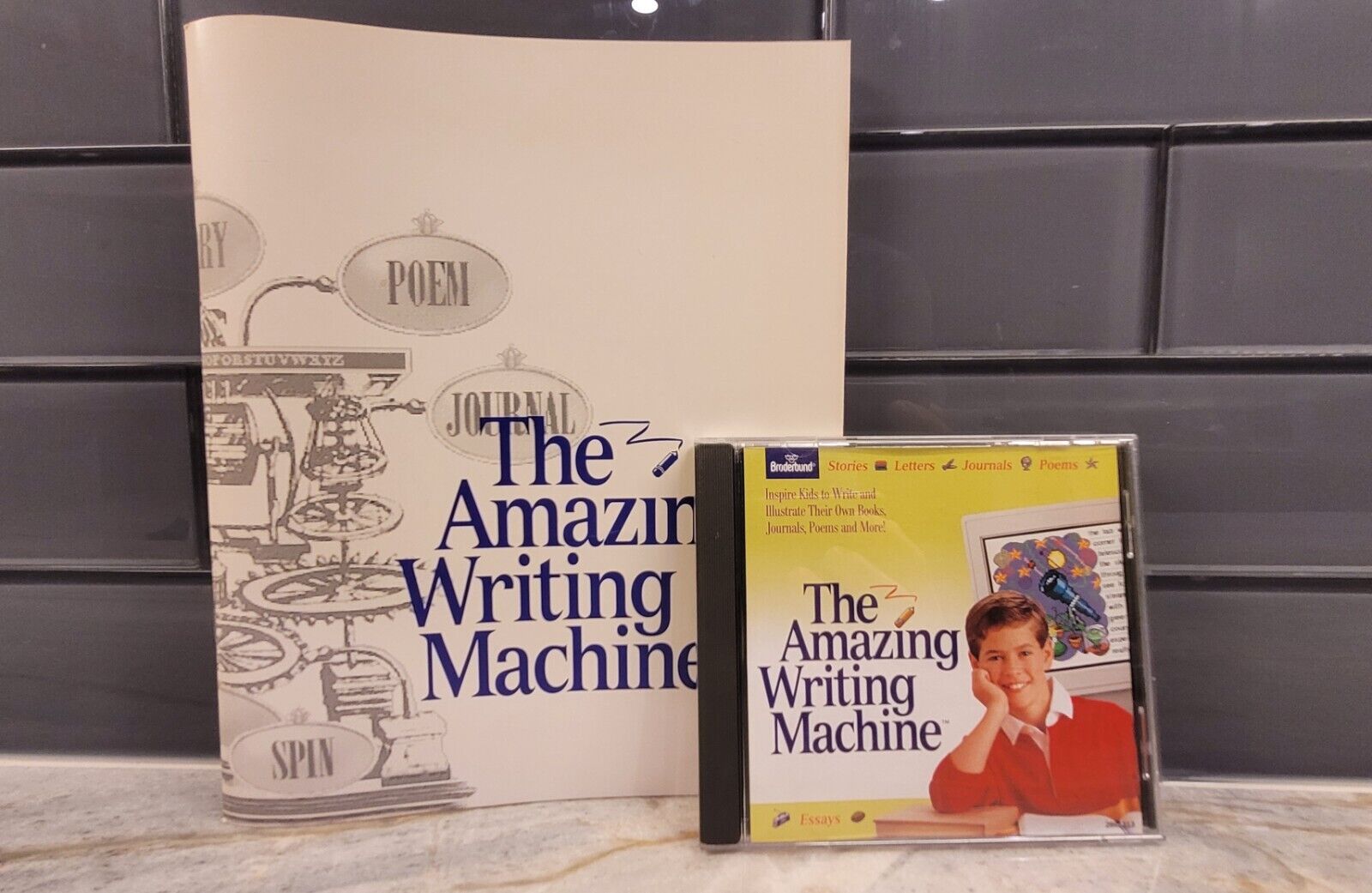 Vintage Broderbund The Amazing Writing Machine PC/Mac CD-ROM Manual