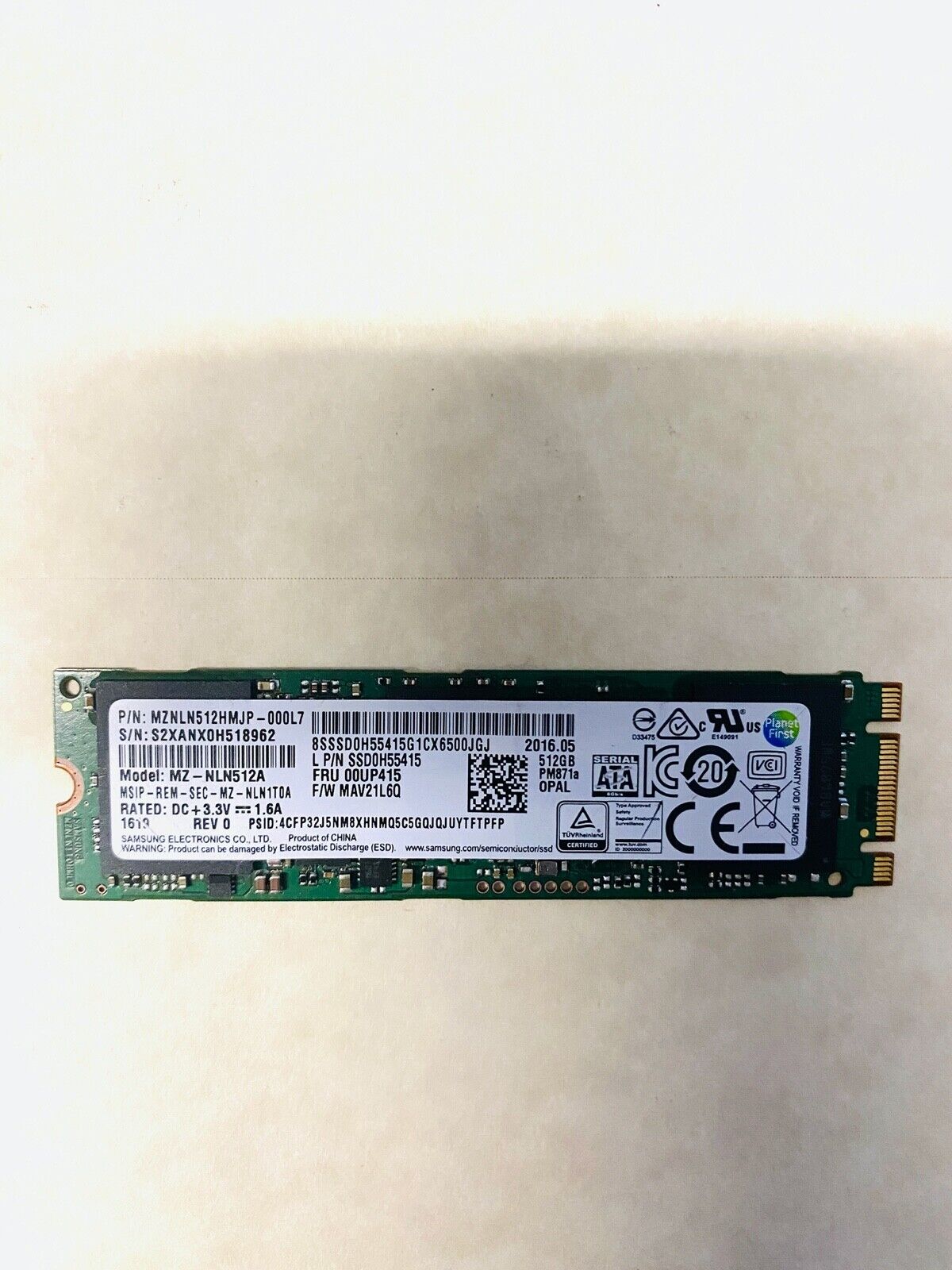 Samsung 512GB M.2 SSD Hard Drive mixed