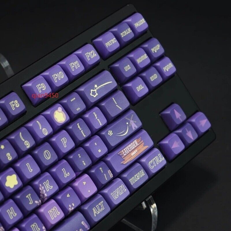Starry Night Lavender Theme PBT Mechanical Keyboard Keycaps 127 Pcs/set Purple