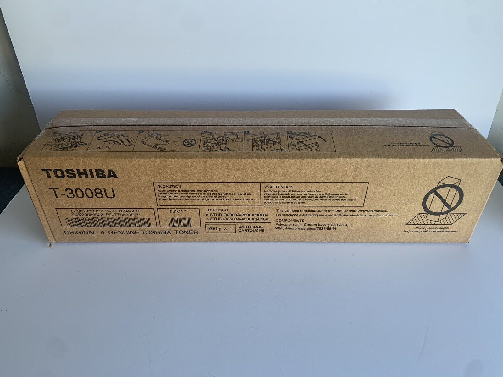Genuine Toshiba T-3008U Black Toner Cartridge for 2008A/2508A/3008A NEW IN BOX