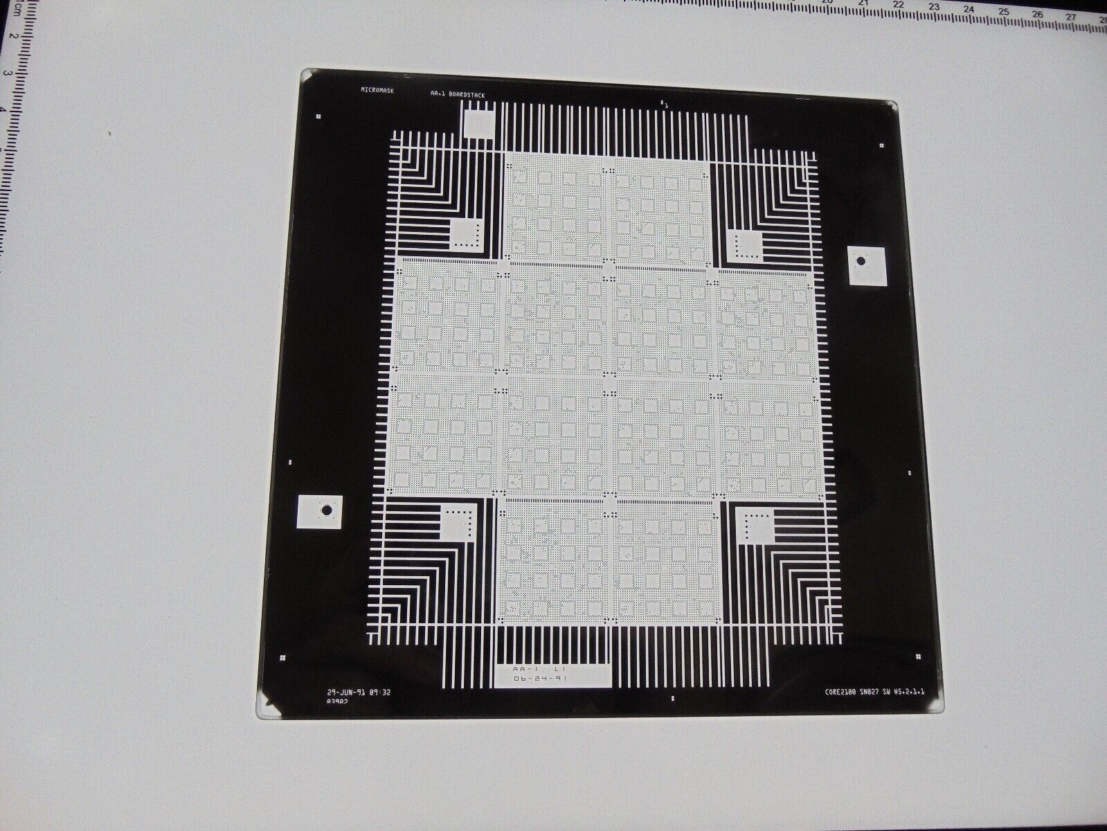 Cray 3 Supercomputer PCB Photomask for Board AA-1 Layer 1