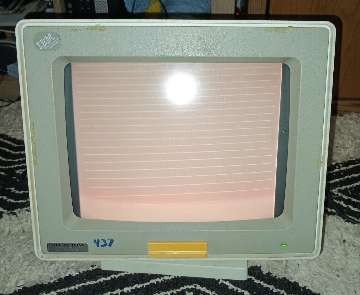 VINTAGE IBM COLOR COMPUTER MONITOR MODEL 8513001 Untested As Is Parts 1980s 90s