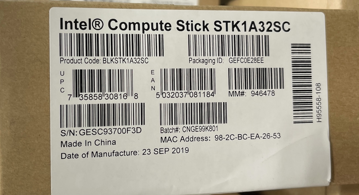 Intel Compute Stick STK1A32SC X 4