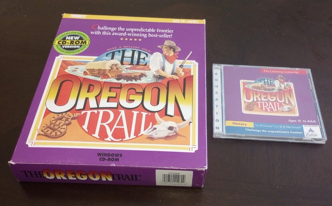 The Oregon Trail Windows Big Box Game CD-ROM Version 1993 1997 Disc Mecc PC