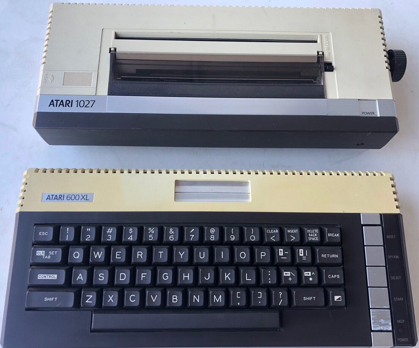 Vintage Atari 600XL Computer, 1027 Printer