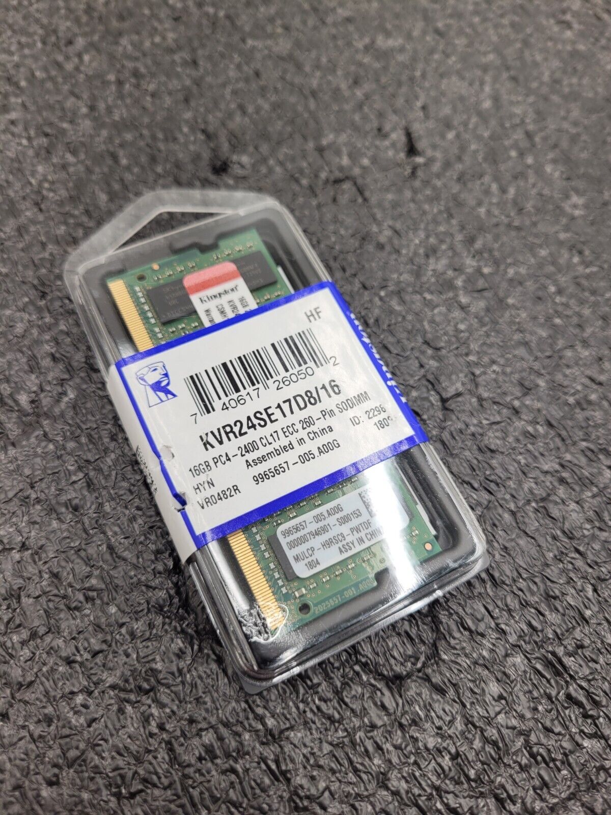 Kingston 16GB SO-DIMM ECC RAM 2Rx8 PC4-2400 TG1-11 DDR4 1.2v CL17 KVR24SE17D8/16