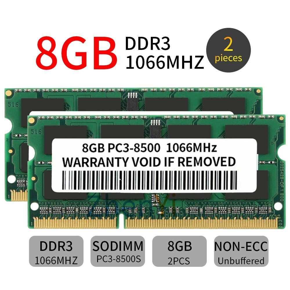 16GB 2X 8GB SODIMM For Apple iMac Late 2009 PC3-8500 A1311 MB950LL/A Memory Ram