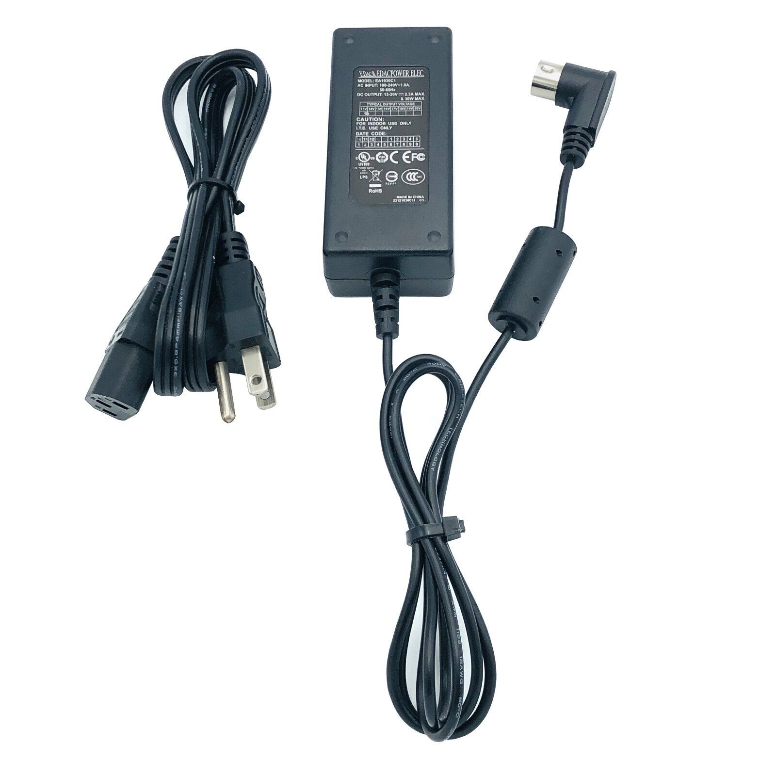 Genuine Edac EA1030C1 AC Adapter Power Supply 13-20V 2.3A 4Pin Connector w/Cord