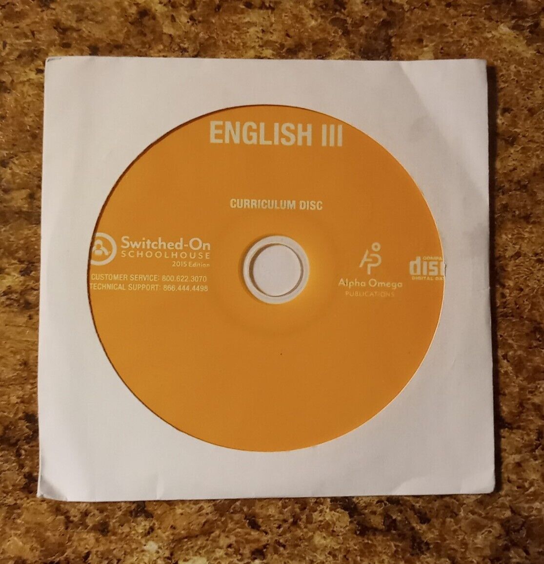 Switched on Schoolhouse 11th grade English 3 Curriculum Disc SOS Homeschool ✅