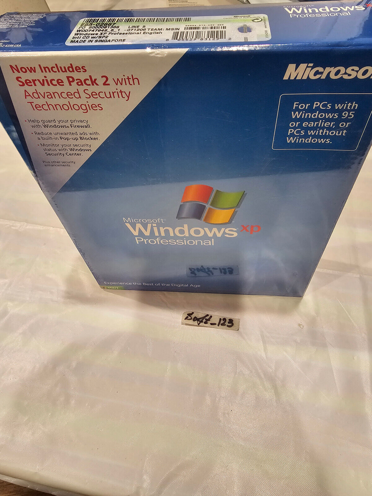 Microsoft Windows XP Professional SP2 Full English Retail MS WIN PRO=SEALED BOX=