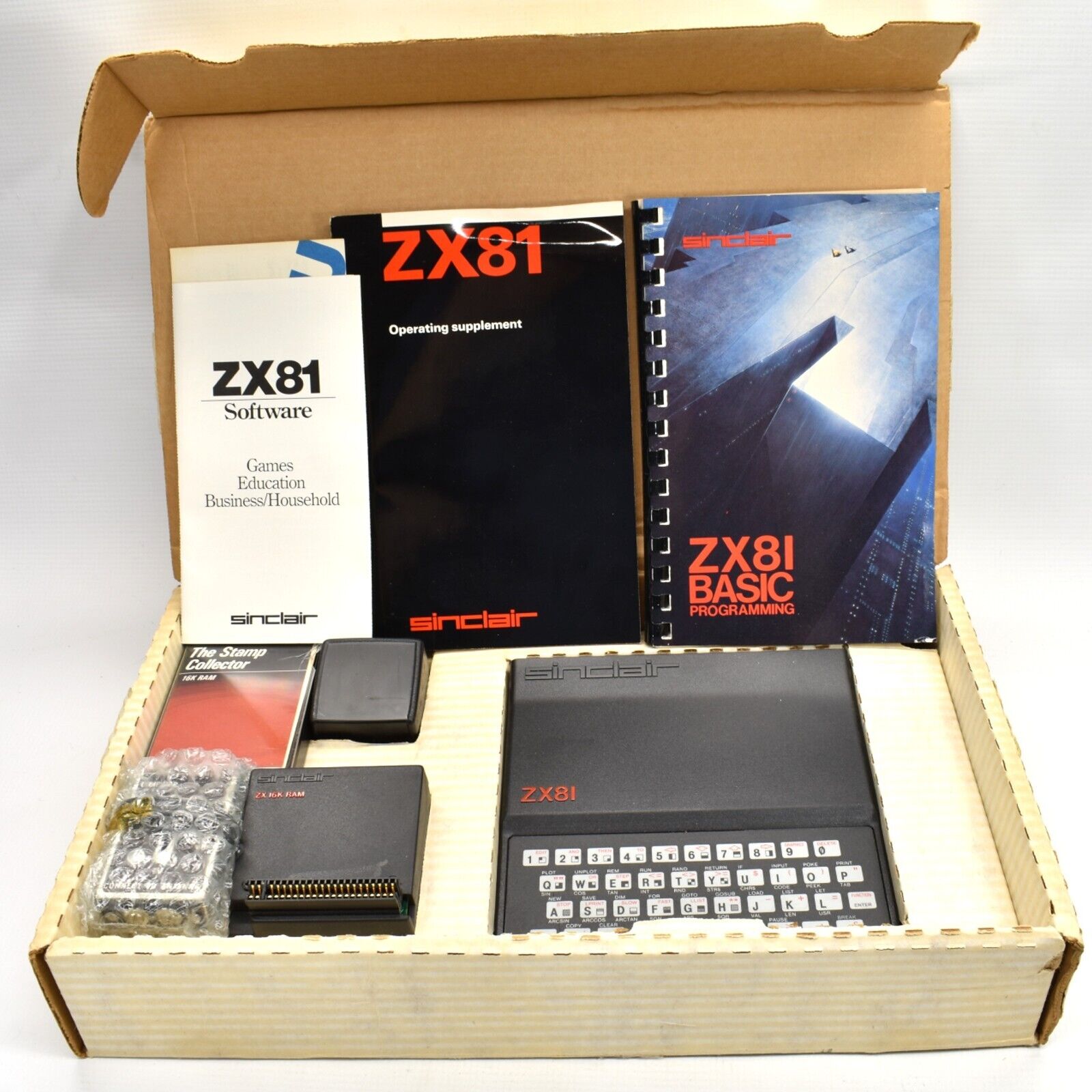 Vintage Sinclair ZX81 Personal Computer with box