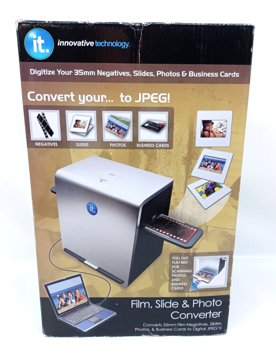 IT Innovative Technology Film Slide Photo JPEG Converter Scanner ITNS-500 