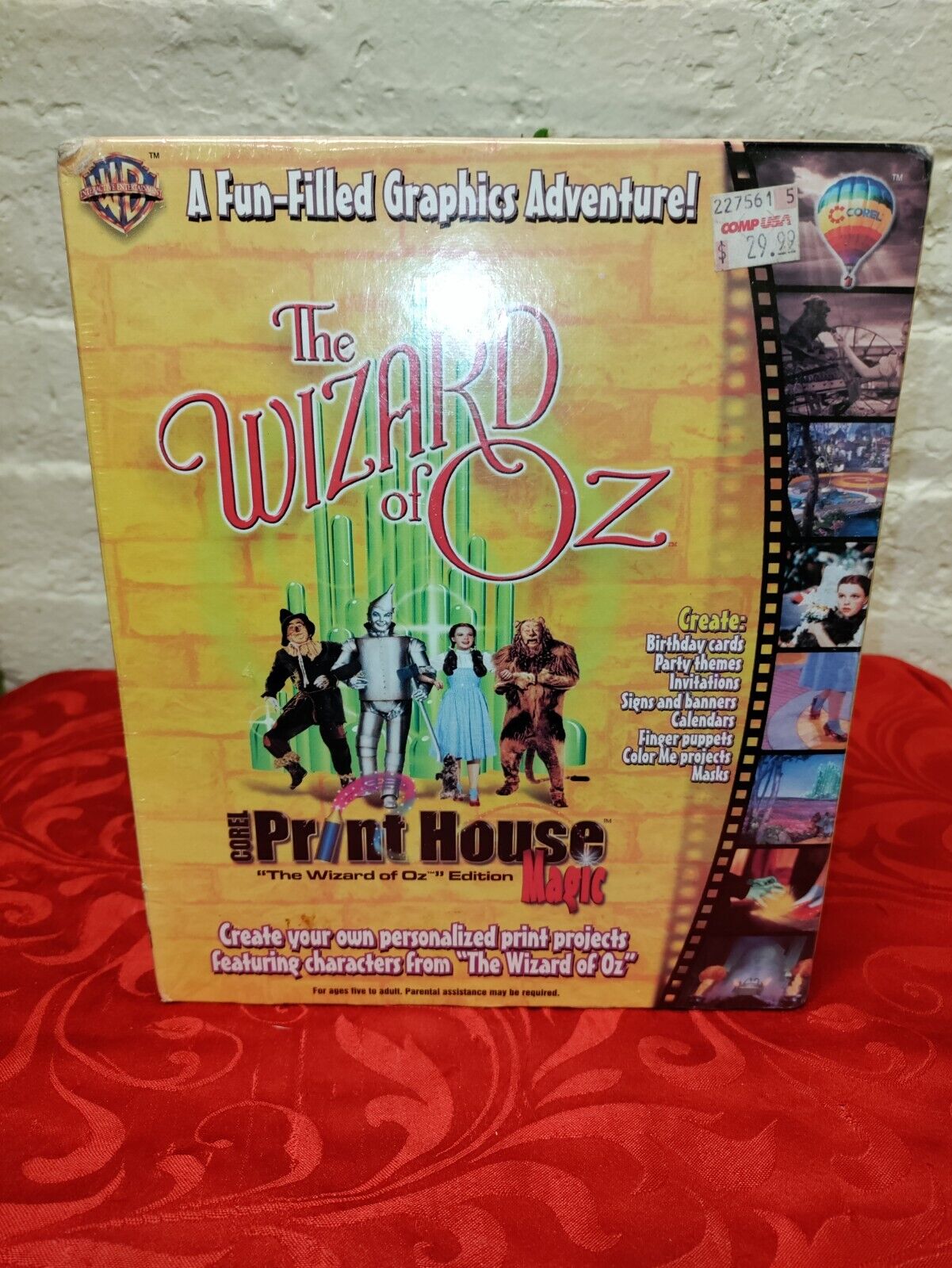 COREL PRINT HOUSE MAGIC THE WIZARD OF OZ EDITION -WINDOWS 95 PC, CD-ROM BIG BOX 