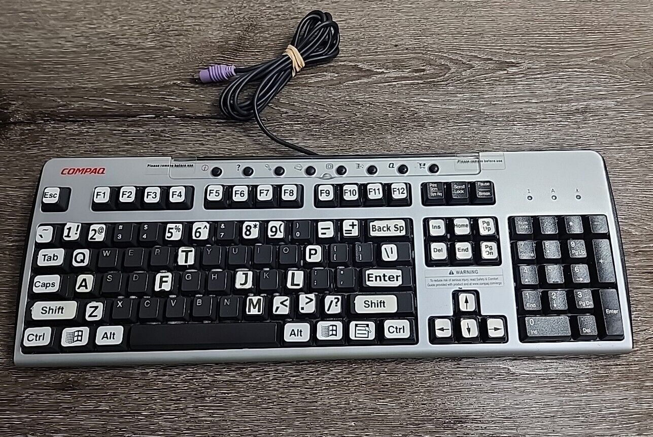 Vintage PS2 Compaq SDM4700P Keyboard Good Working Order 