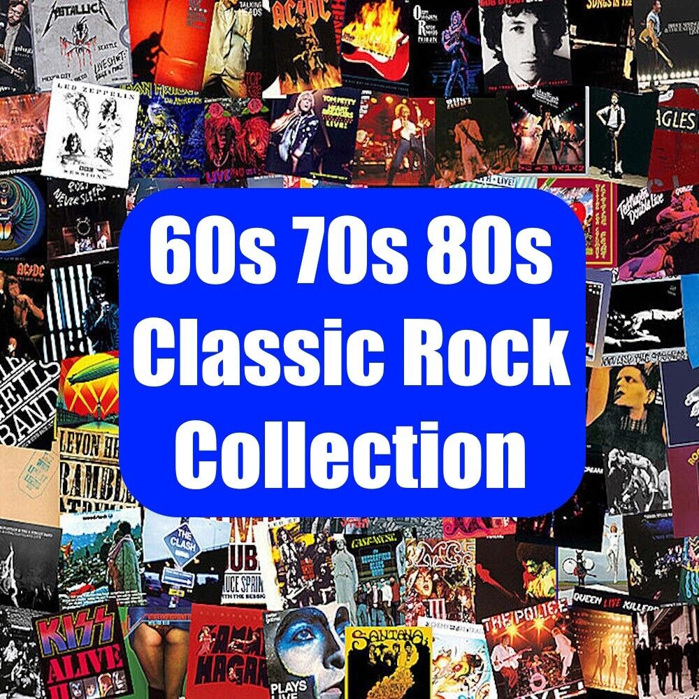 60s 70s 80s CLASSIC ROCK Music Collection - Over 1500 songs - Vintage, Lot