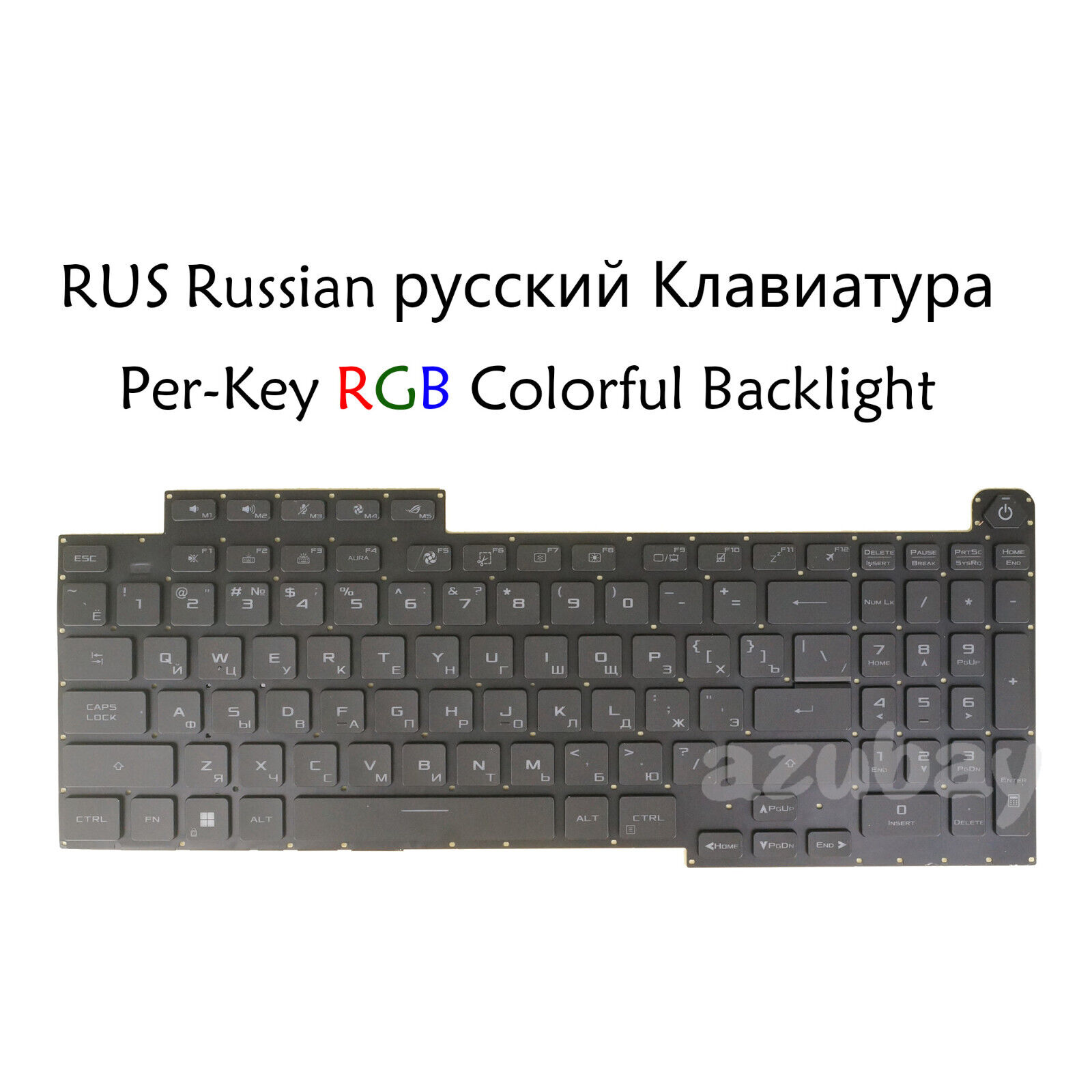 Laptop Keyboard For ASUS ROG Strix SCAR G733ZM G733ZW G733ZX G733ZS, RGB Backlit