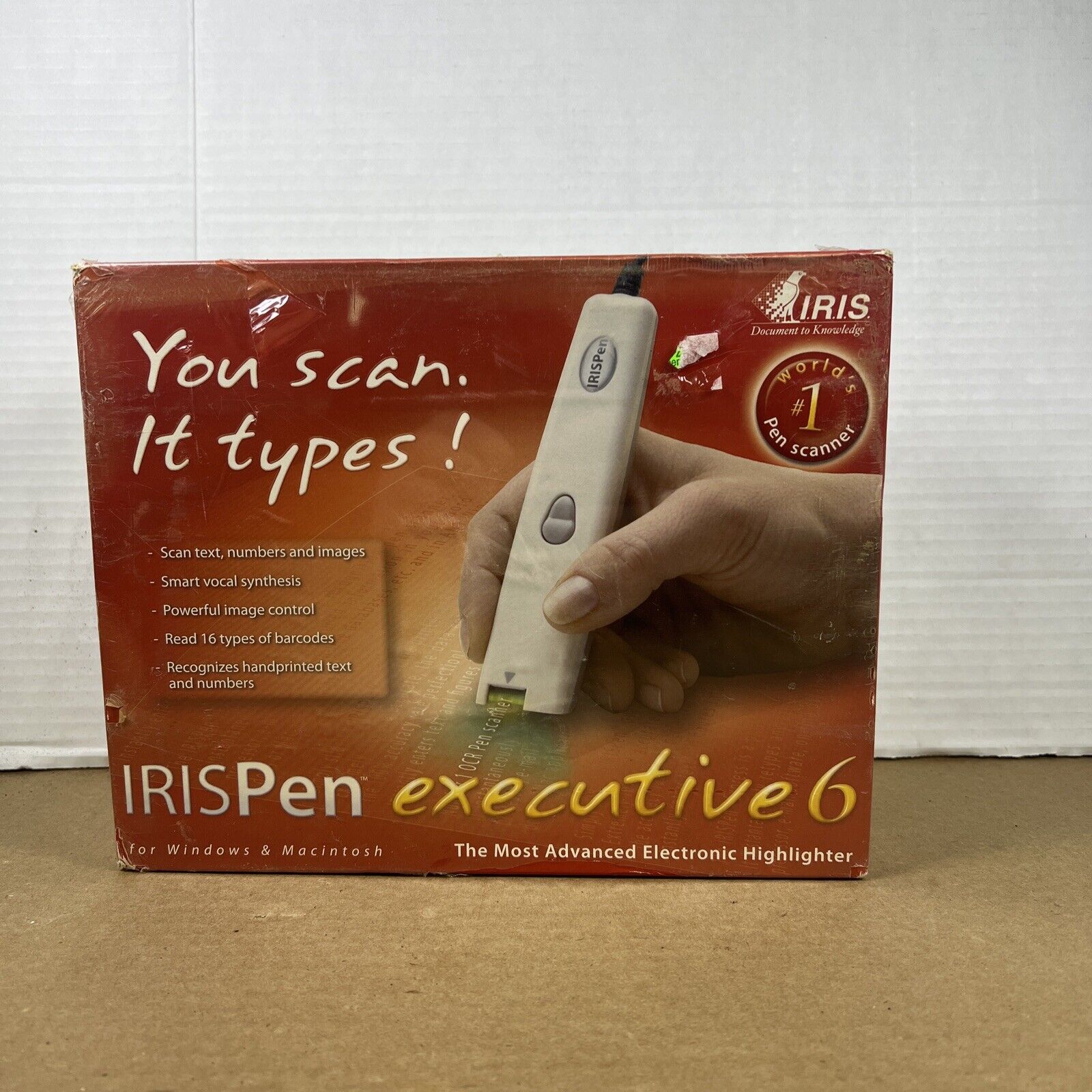 Iris Pen Executive 6 Handheld Text Recognition Scanner Mac PC USB Barcode SEALED