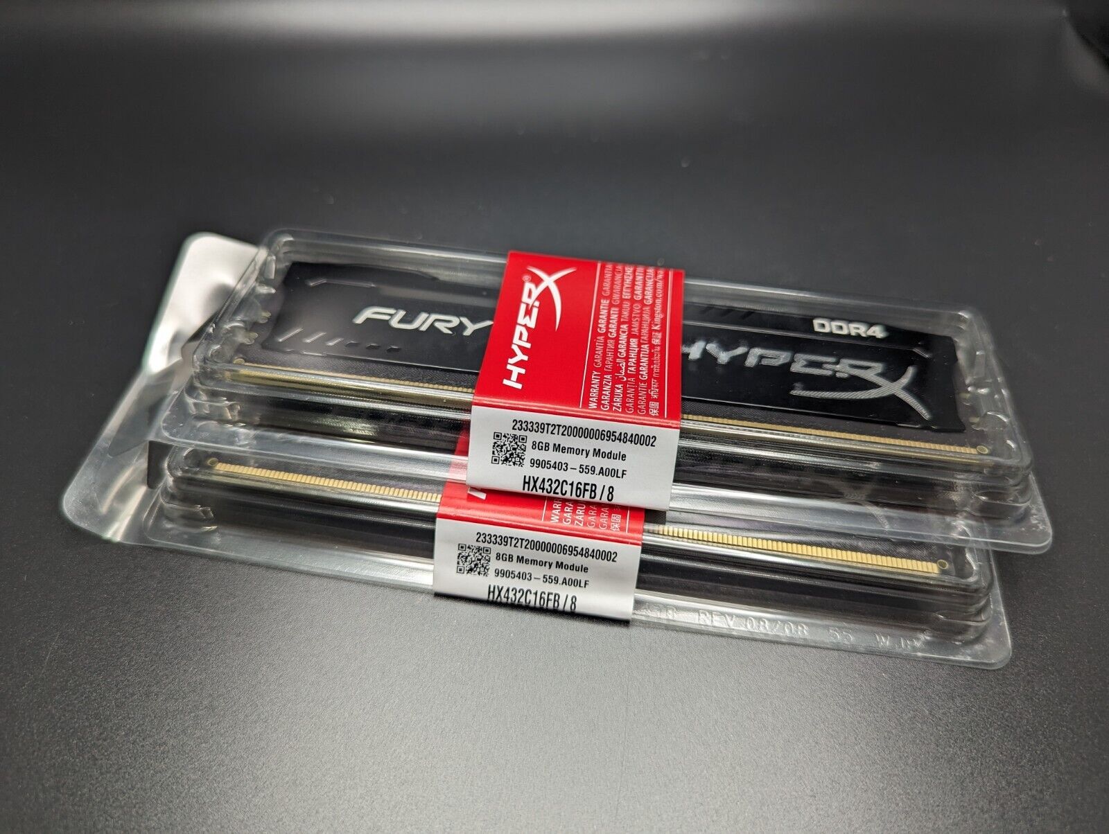 HyperX FuryRAM PC4-25600 DDR4 3200MHZ 8GB (1x8GB) HX432C16FB/8 Black