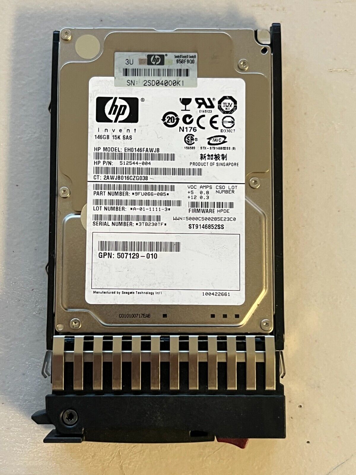 LOT OF 6 HP 300GB 15k SAS 512544-004 ORIGINAL PACKAGING