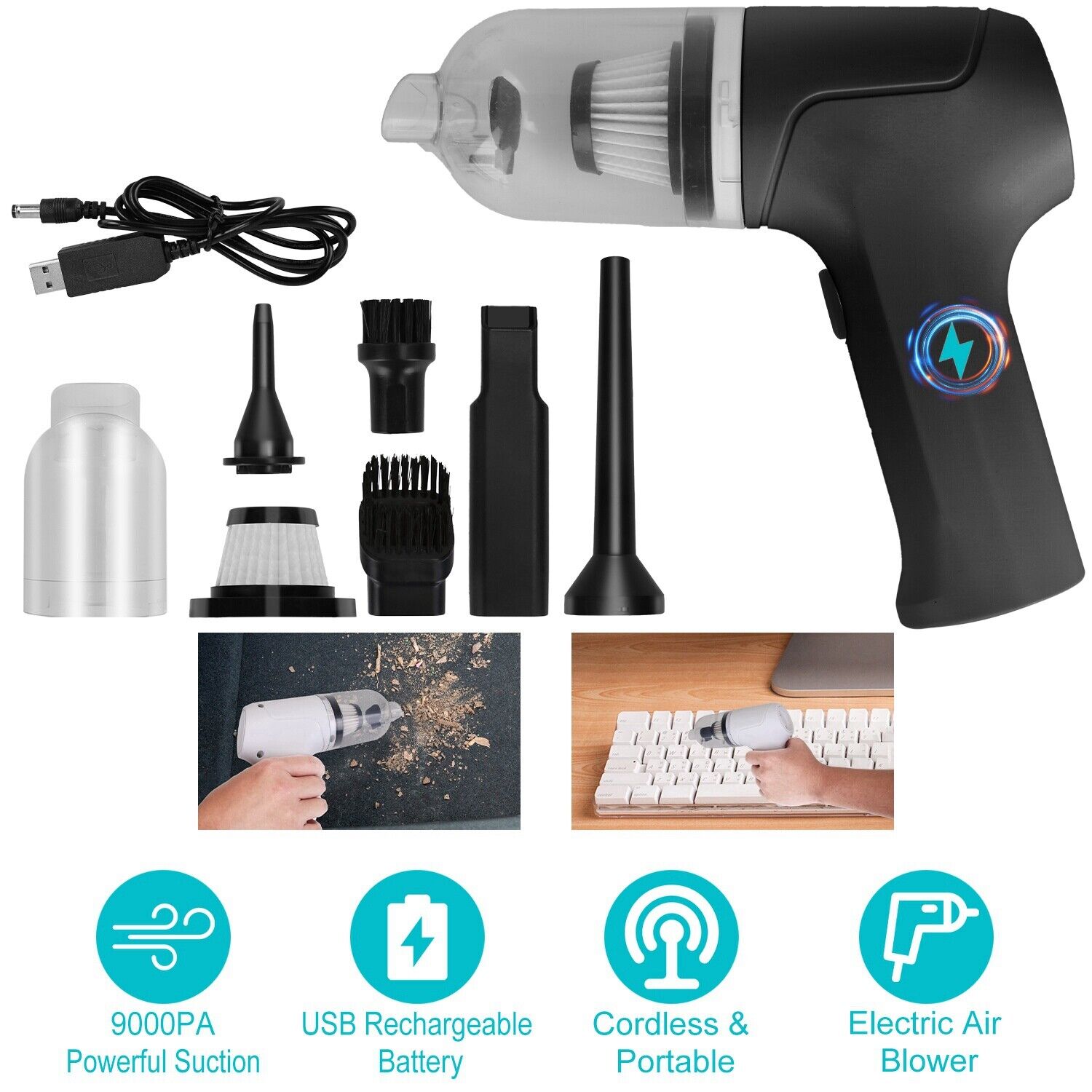 Cordless Handheld Vacuum Cleaner Portable Rechargeable Car Auto Home Wireless
