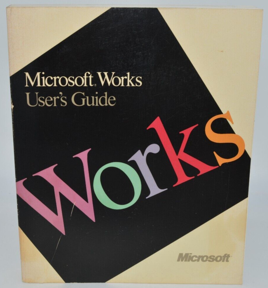 Microsoft Works User\'s Guide and Reference 1987-1988 Vintage Manual