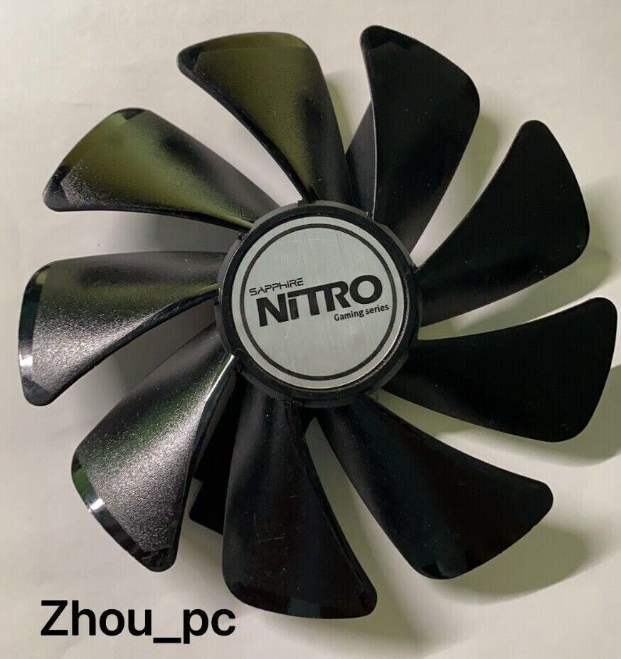 Graphics Card Replacement cooler Fan For Sapphire Nitro RX 570 580 590 480 Black