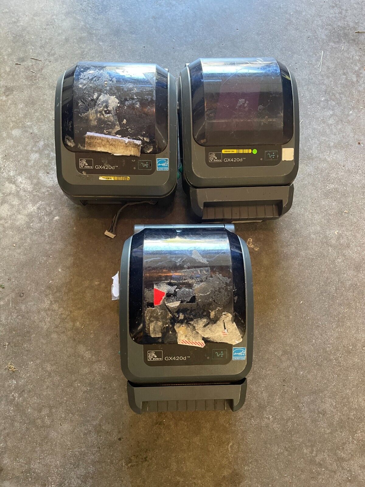 Lot of 3 Zebra Printers GX420d - As Is