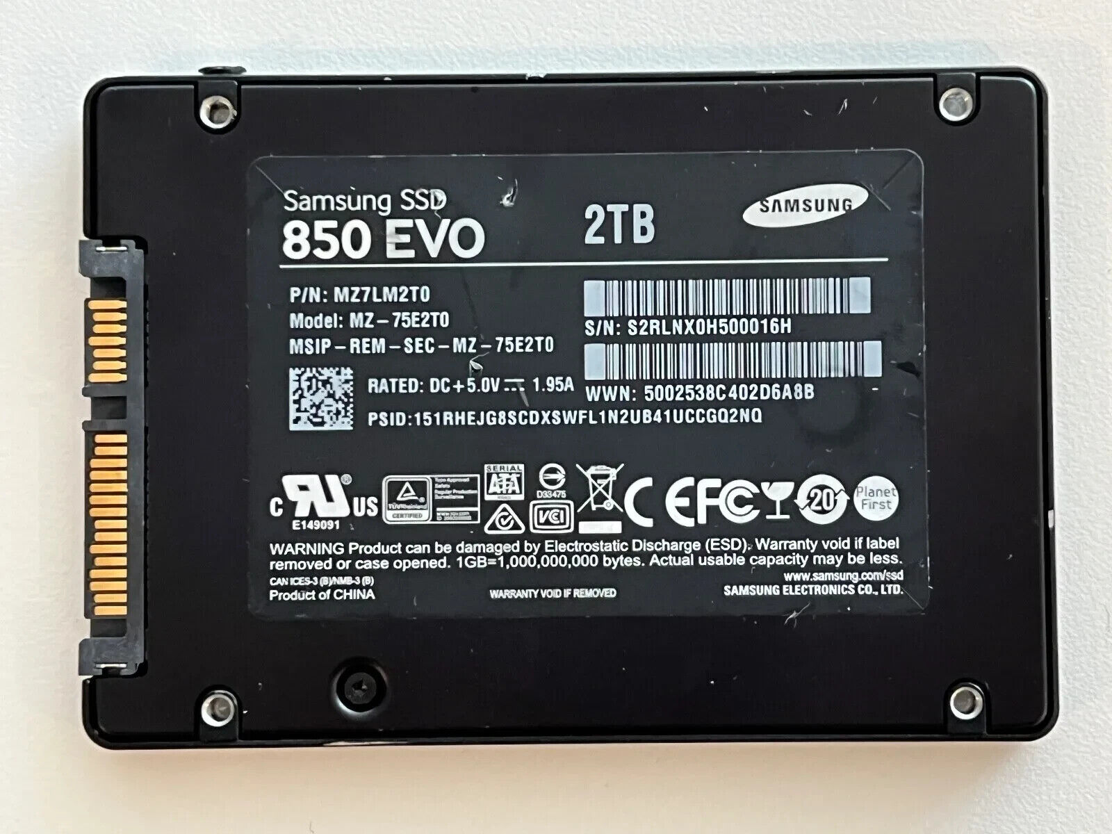 Samsung 850 EVO 2TB Internal 2.5