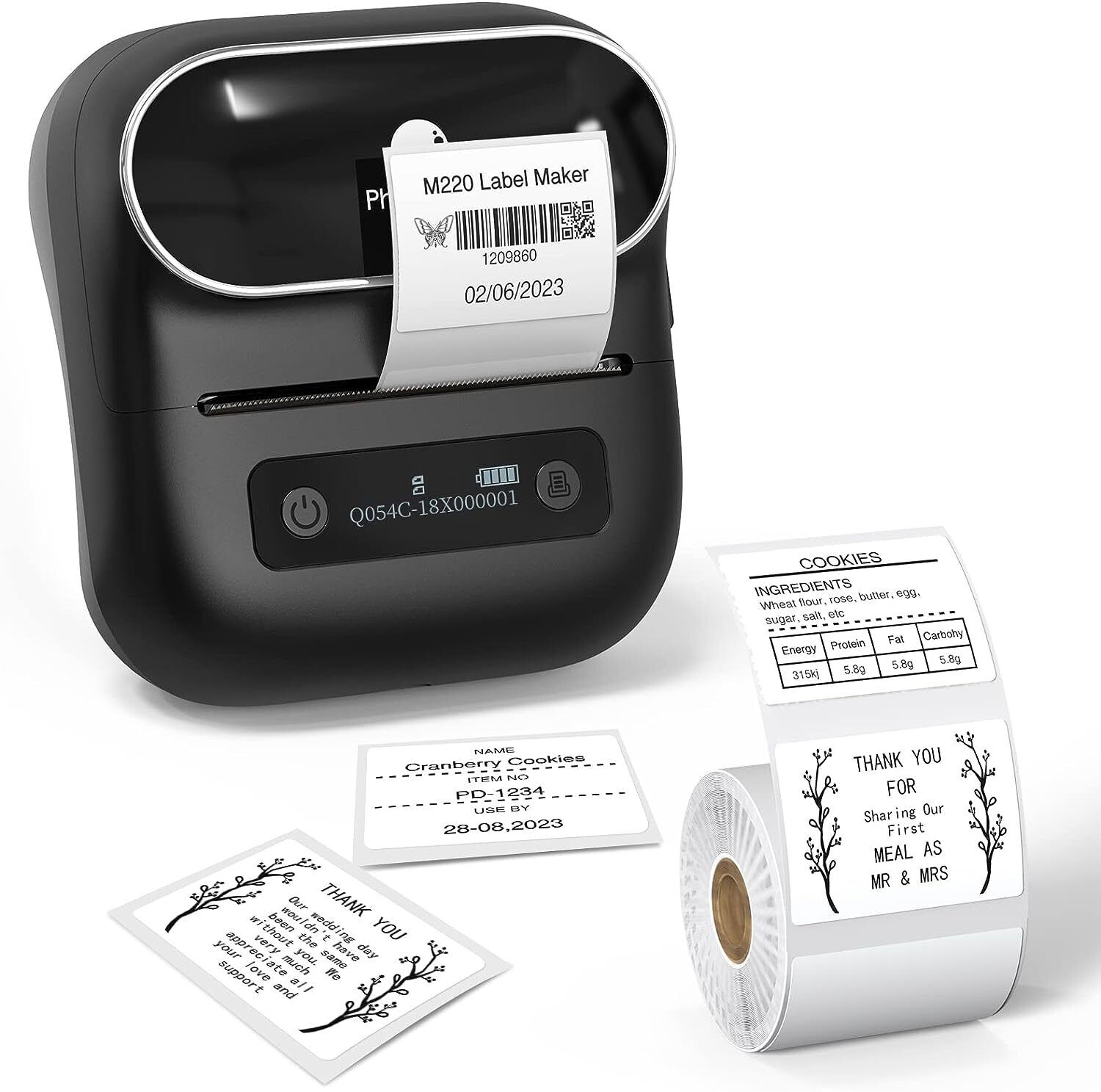 Phomemo M220 Label Maker Bluetooth Sticker Machine Barcode Label Printer Lot