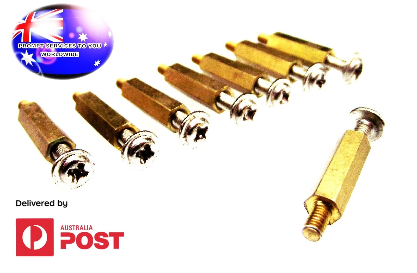 From OZ Quality 8PC 16MM Brass Stand Off Spacer Hex Small Hobby DIY Tiny + F.P