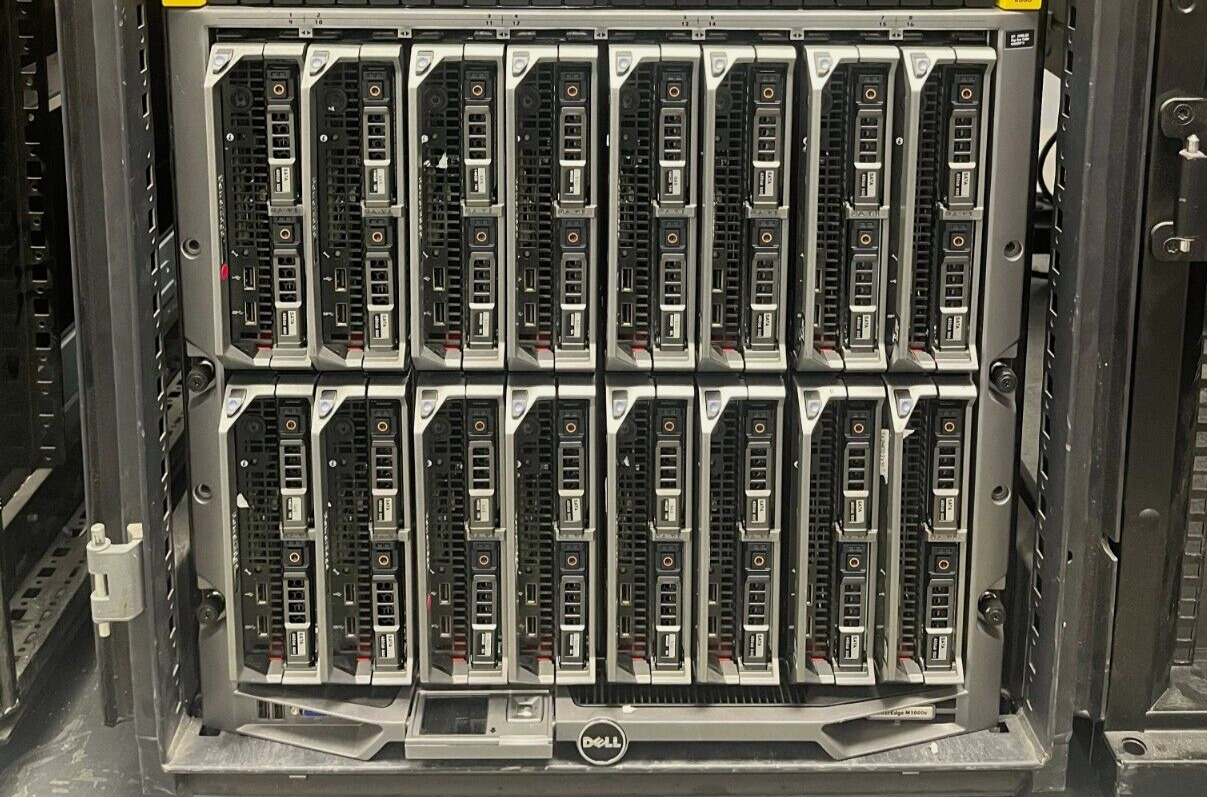 Dell M1000e M640 Blade Server Solution 4TB RAM 640-Cores 10GbE