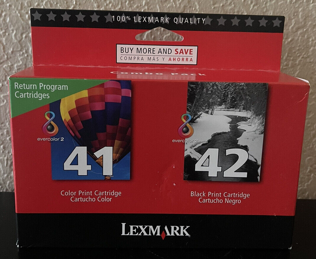 NEW Lexmark Inkjet Combo Pack 41 Color And 42 Black Sealed Box