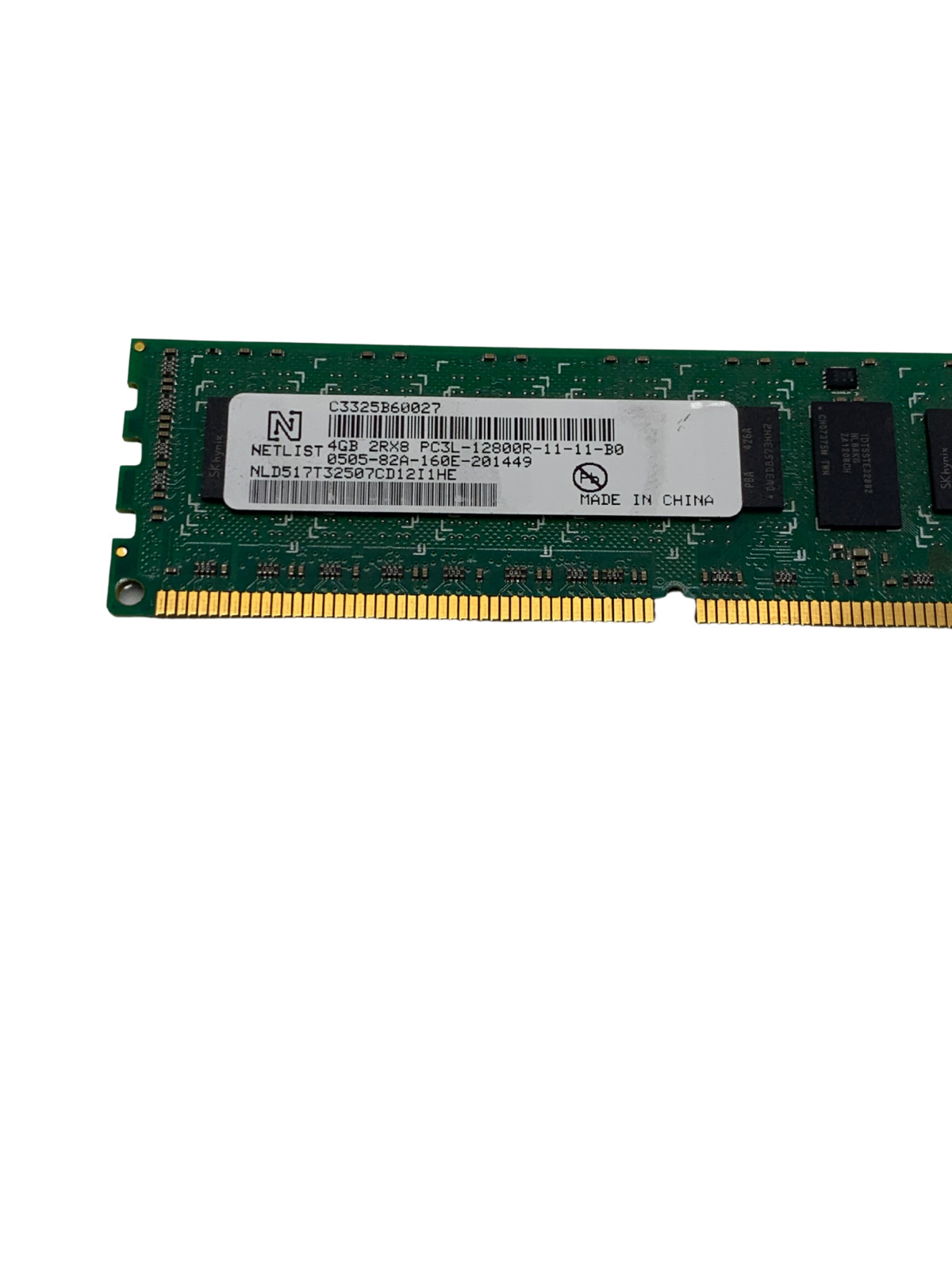 Netlist NLD517T32507CD12i1HE 4GB PC3L 12800R 2Rx8 Memory Module w60