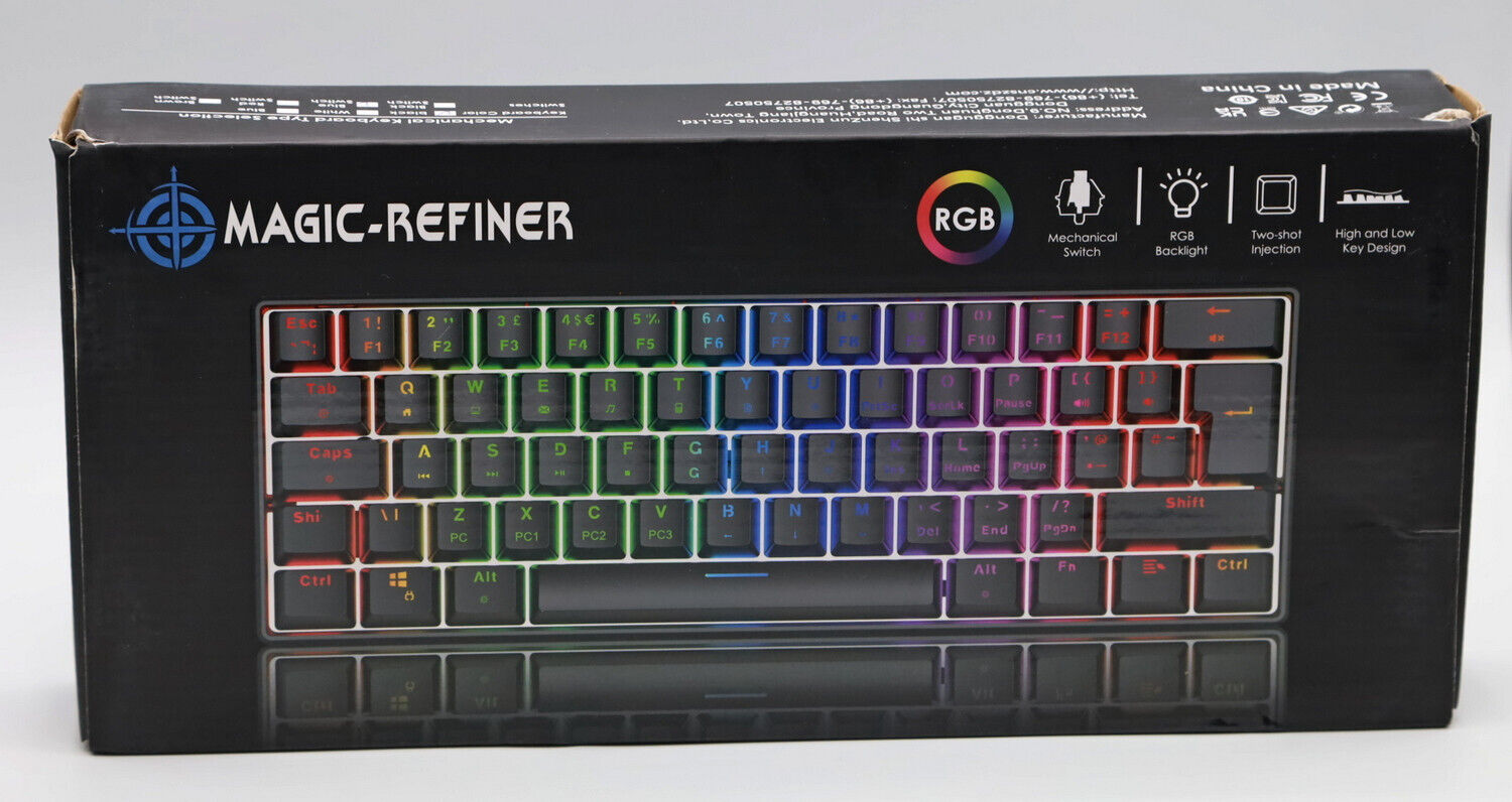 MK21 Gaming Keyboard  True 60% Mechanical Type C Wired RGB Backlit Computer PS4