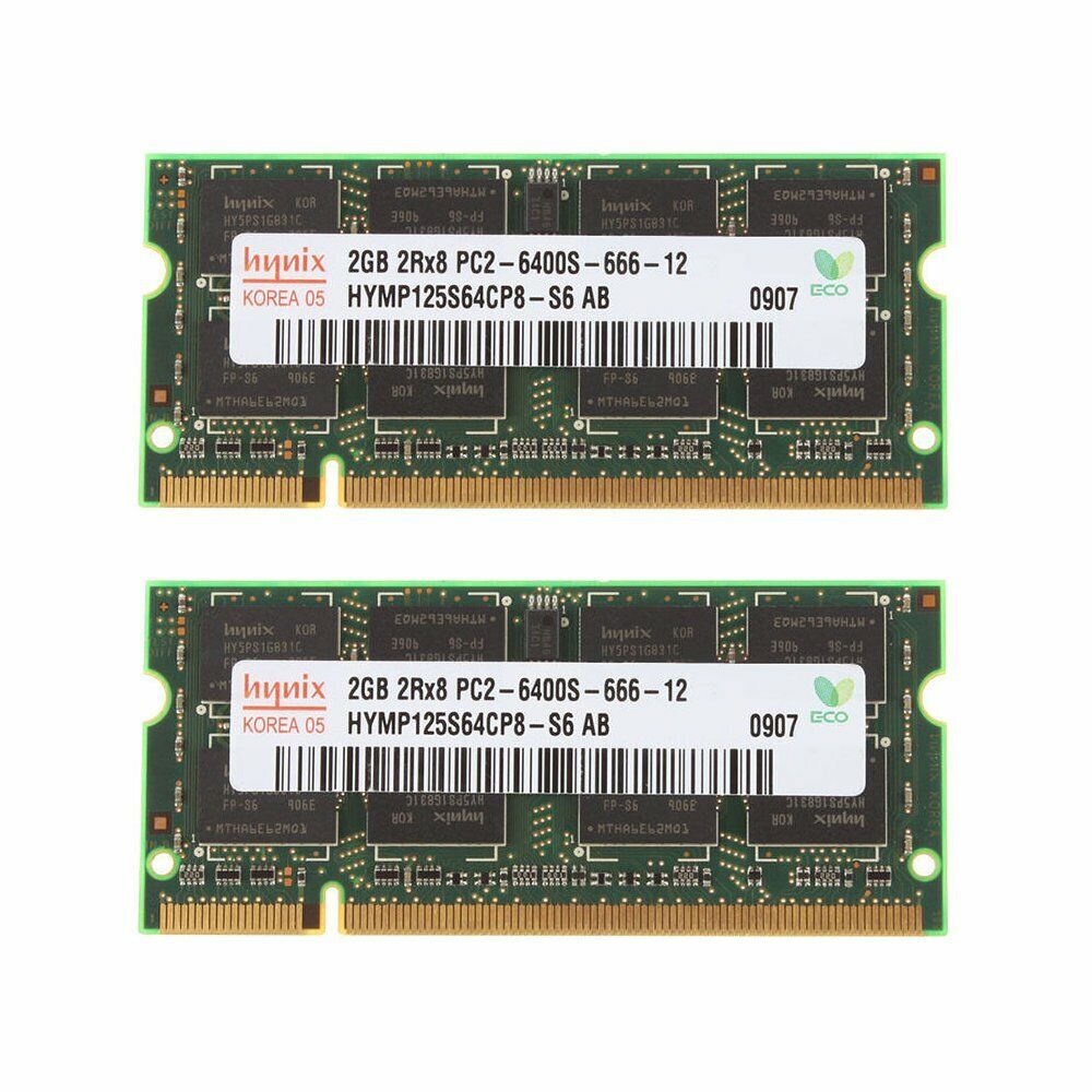 4GB Kit (2x 2GB) For Dell Notebook DDR2 PC2-6400S 800MHz Laptop RAM Memory