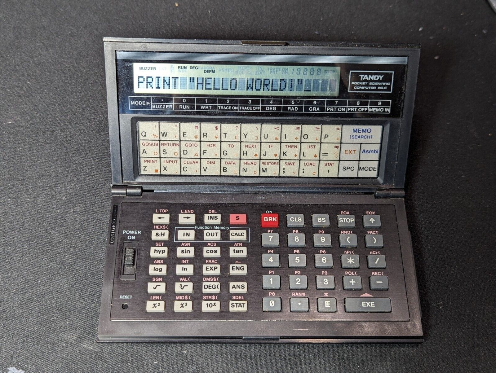 1985 Tandy PC-6 Programmable Pocket Scientific Computer - Tested and Working