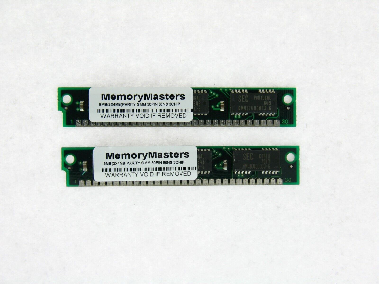 8MB 2x4MB 30-Pin 3-Chip (Parity) 60ns 4Mx9  FPM for Macintosh Classic II