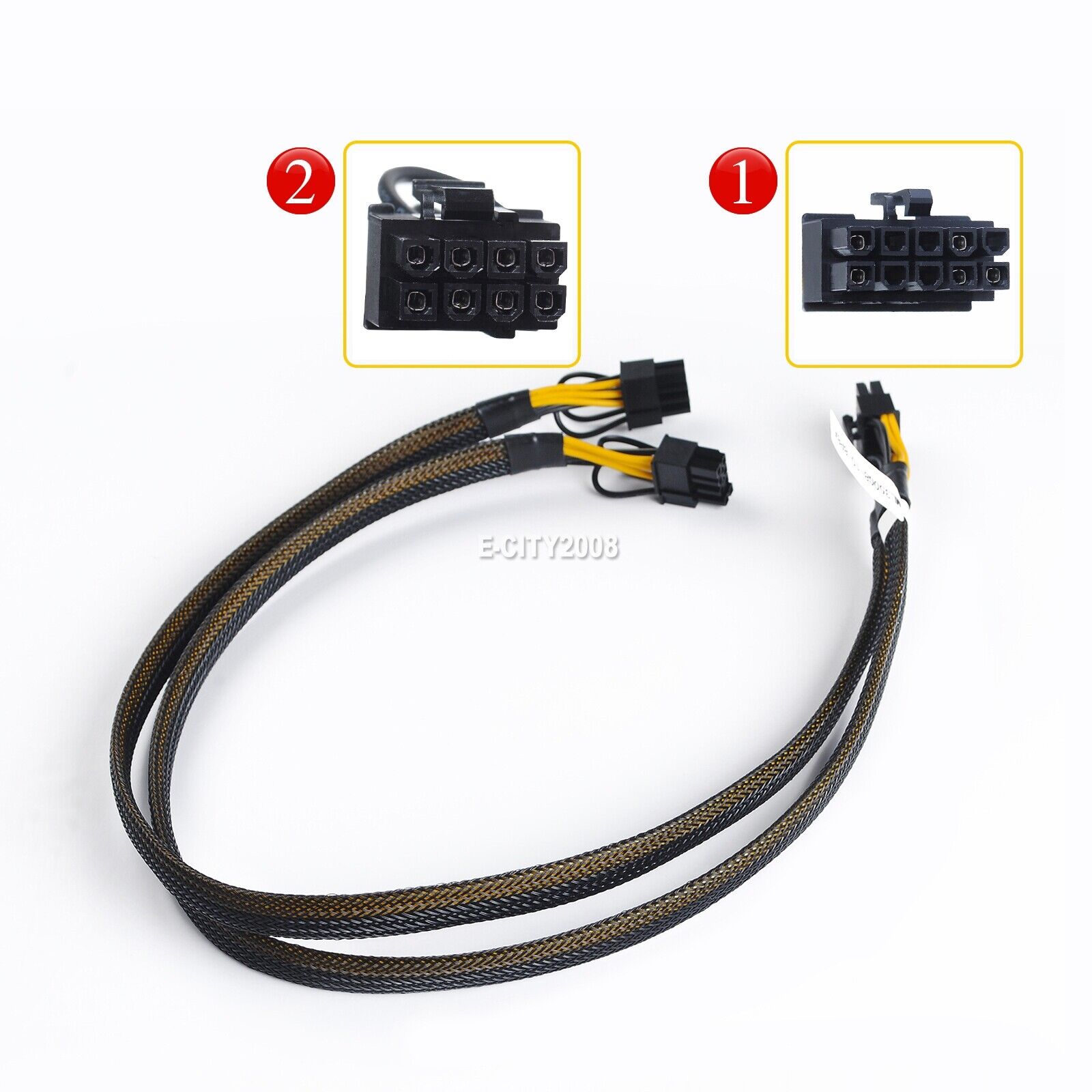 60cm GPU Cable 10pin to 8+8pin Power Supply Adapter Cable for HP ML350 Gen8