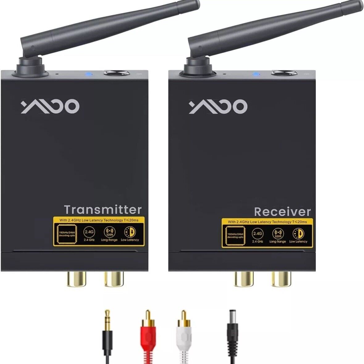 Open Box YMOO 2.4Ghz Wireless Audio Transmitter Receiver,192kHz/24bit HiFi Audio