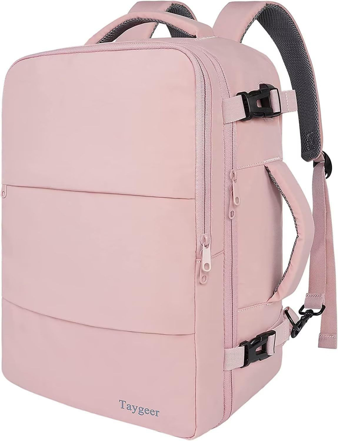 Travel Backpack for Women, Carry On with USB Charging Large, Pink 