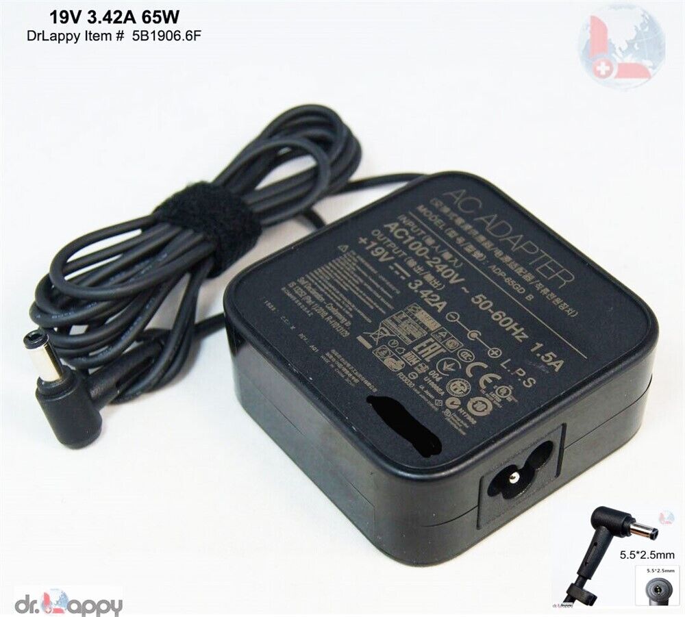 65W AC Power Adapter Charger for ASUS X80A X80H X80L X75S X751N Y582WE Y582W